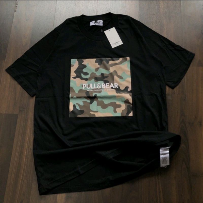 pull and bear camo t shirt