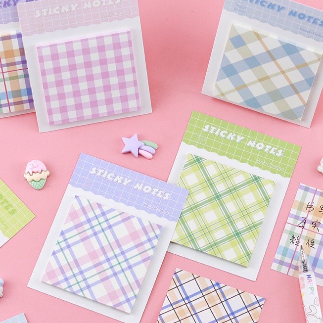 Jual 30 Lembar Sticky Note Catatan Tempel Memo Notes Notepad Grid ...