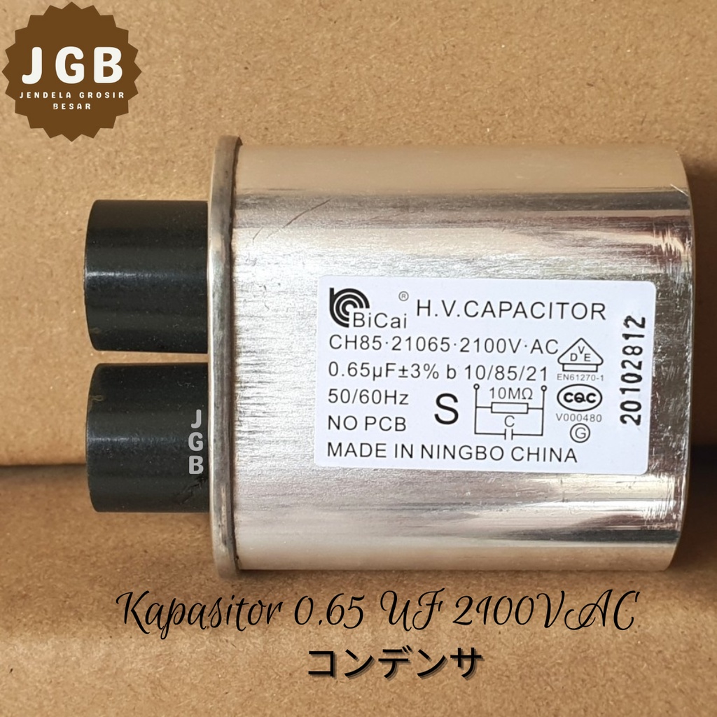 Jual Kapasitor 0.65 UF 2100VAC Microwave Kapasitor Original Asli
