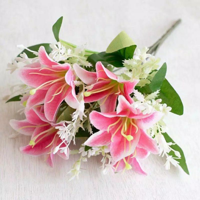 Jual Bunga Lily Flower x7 Dekorasi Shopee Indonesia