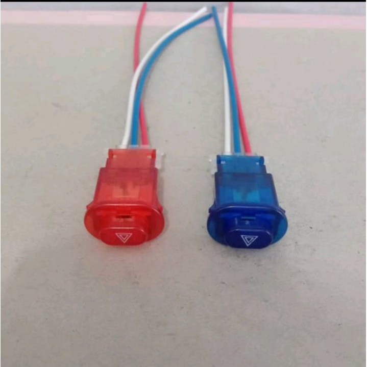 Jual TOMBOL ON/OFF HAZARD TRANSPARAN WARNA MERAH BIRU | Shopee Indonesia