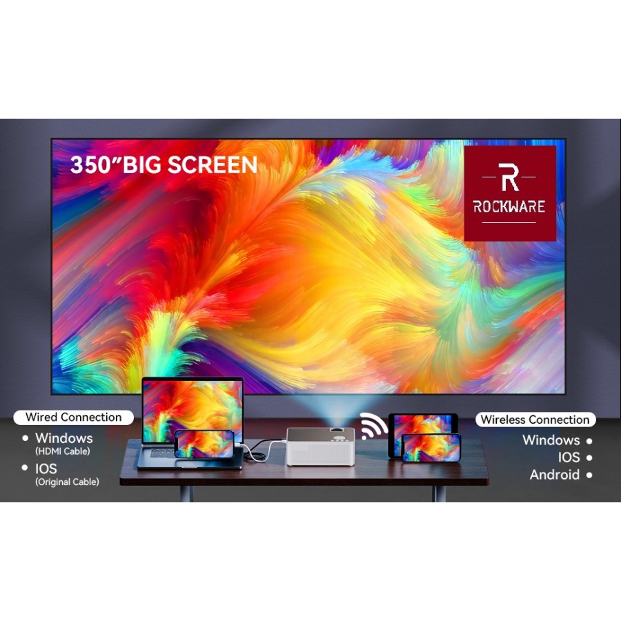 Jual Q9 Projector Wifi Same Screen Mirroring - Proyektor 220 ANSI ...
