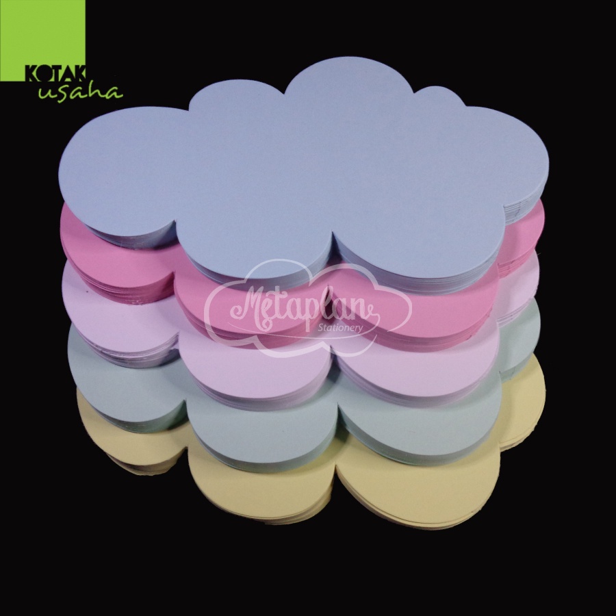 Jual RK Kartu Metaplan Bentuk Awan (250 lembar 5 warna) | Shopee Indonesia