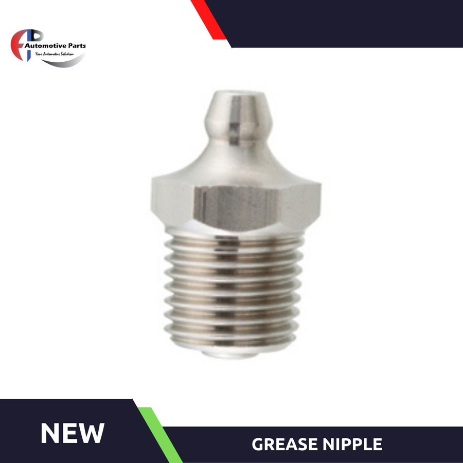 Jual GREASE NIPPLE NEPEL PISPOT GEMUK UNIVERSAL 10MM 180 DEGREE LURUS