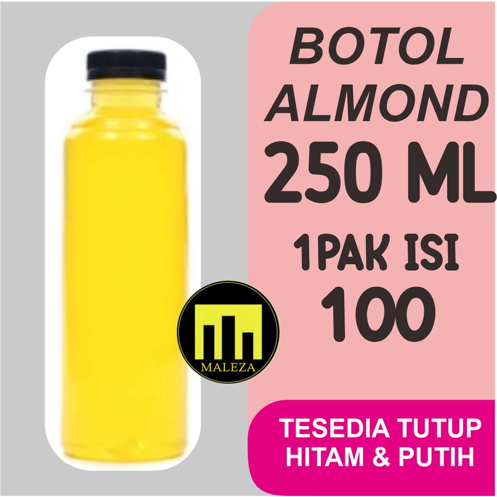 Jual 100!! Botol Almond Plastik 250 ML | Shopee Indonesia