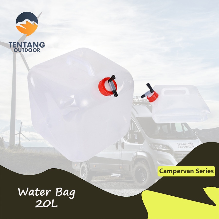 kantong air camping portable 5-20L terlipat dalam tas hiking