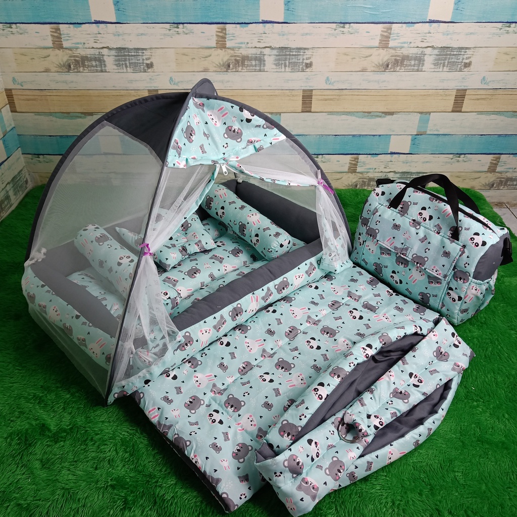 Jual Kasur Kelambu Bayi Free Bedcover Tas Gendongan Set Kasur