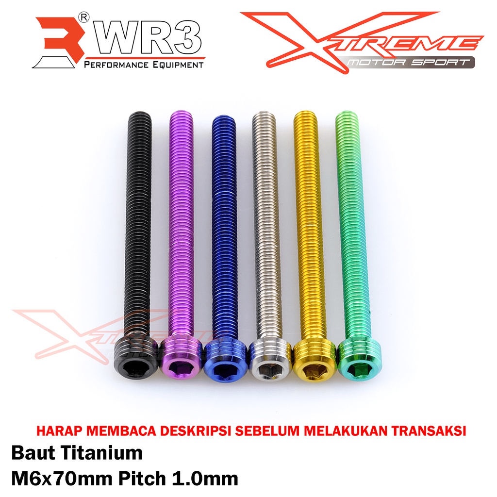 Jual Baut Titanium Wr Baut Blok Mesin Ukuran M Baut Kunci L Universal Shopee Indonesia