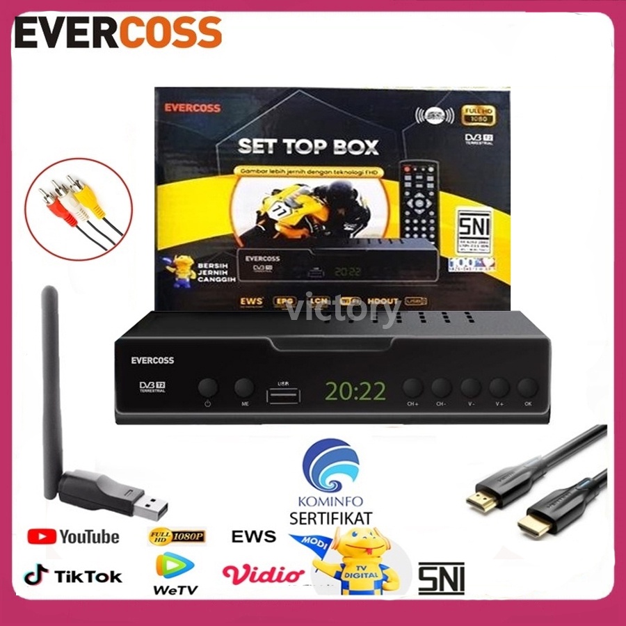 Jual STB Evercoss Set Top Box Evercoss Set Top Box STB Mega Box