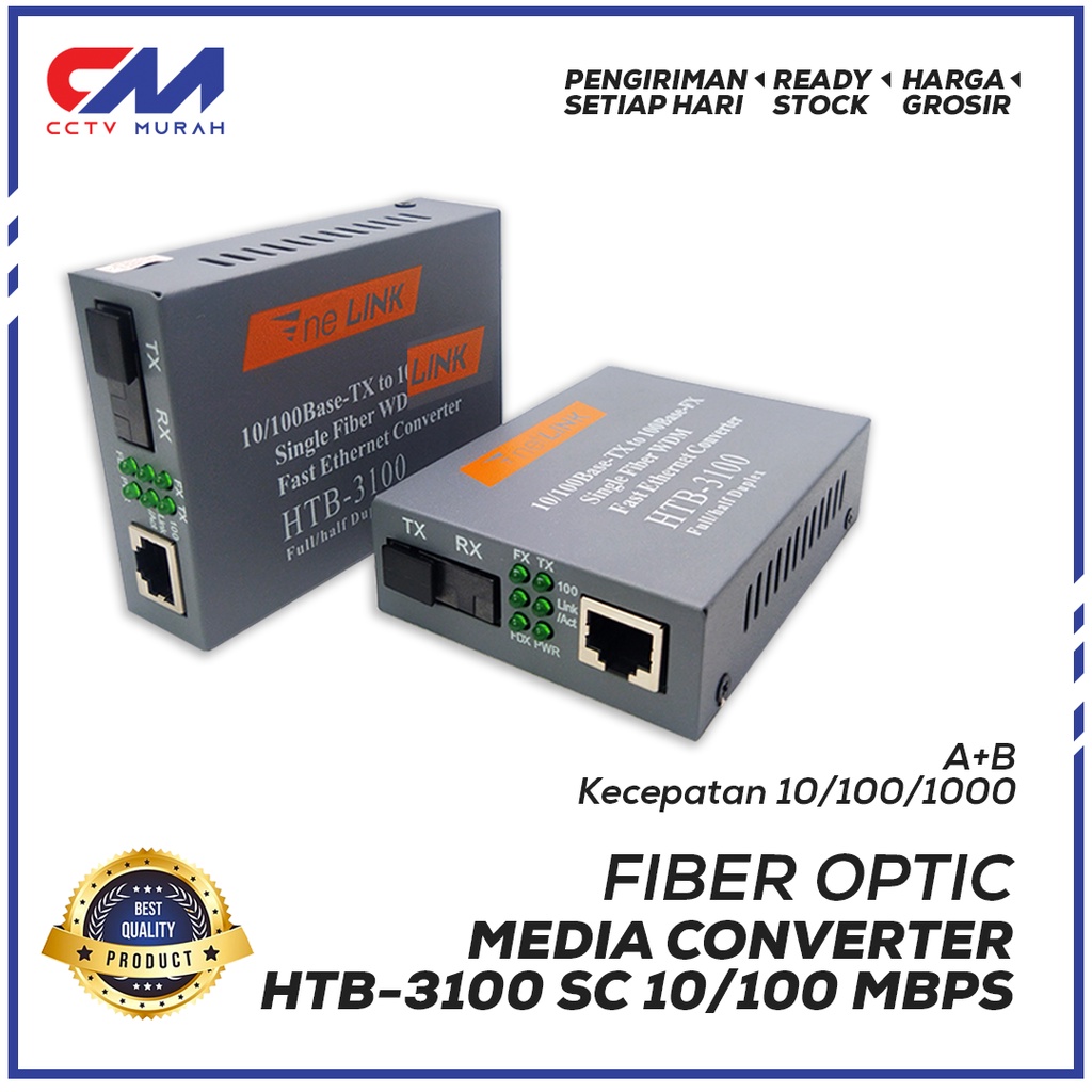 Jual HTB 3100 Fiber Optical Media Converter HTB 3100AB 10/100Mbps ...