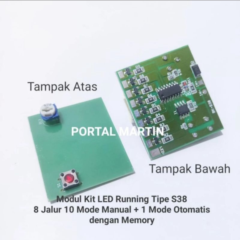 Jual Modul led running s38 8 jalur 8tr 10 mode kedip | Shopee Indonesia