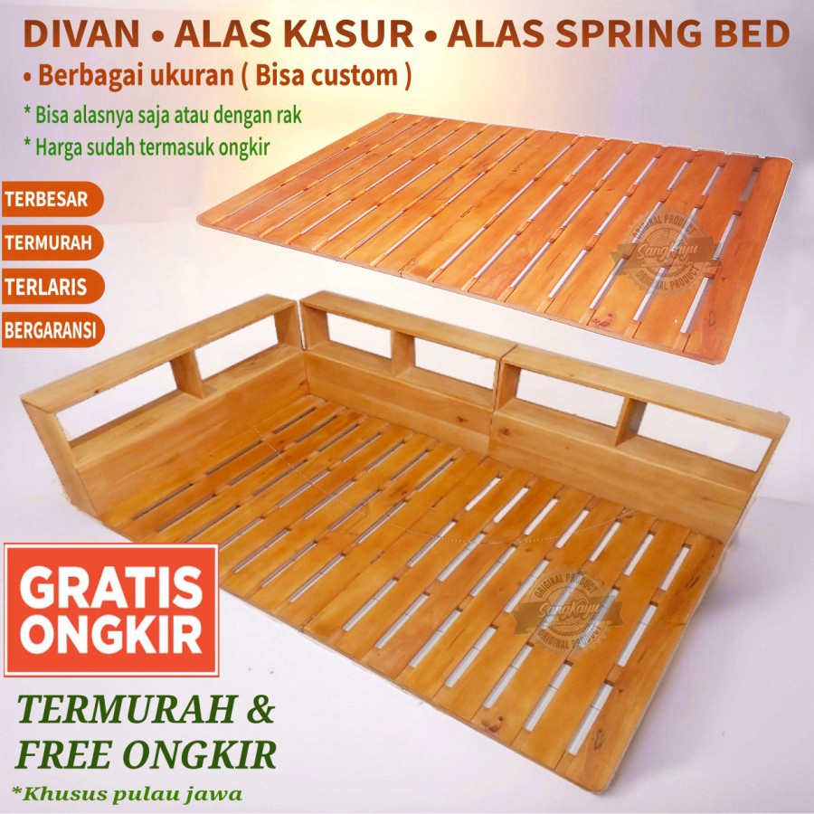 Jual Tempat tidur kayu dipan divan ranjang alas matras kasur spring bed