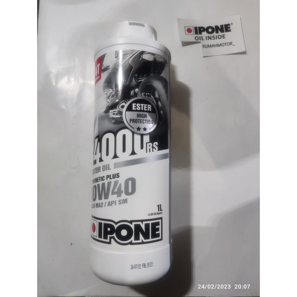 Jual IPONE R4000 Rs 10W40 - Oli Mesin Motor 4T Synthetic Ester 1Lt ...