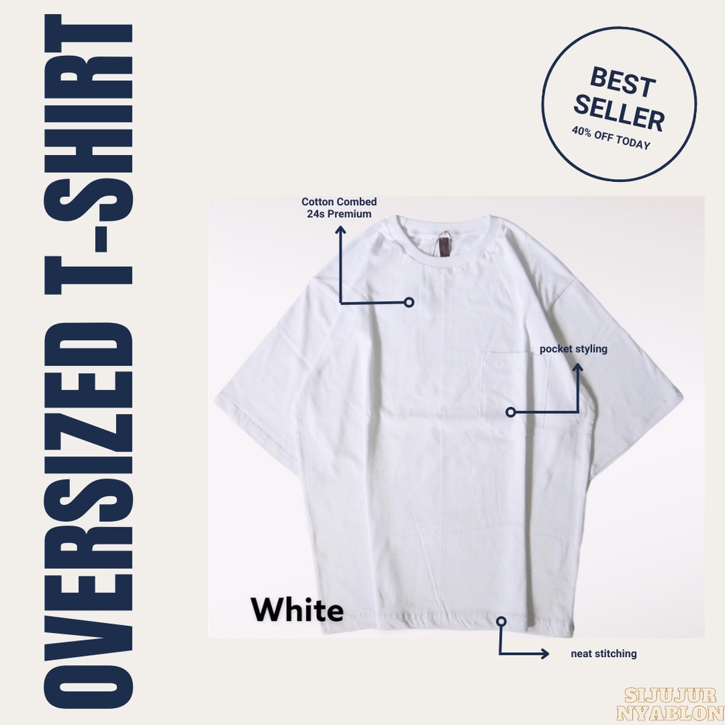 Jual OVERSIZED TSHIRT KAOS OVERSIZE POLOS ATAU CUSTOM SABLON COSTUM