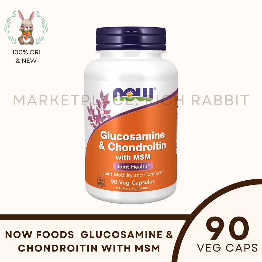 Jual Now Foods Glucosamine & Chondroitin with MSM Suplemen Sendi 90 Veg ...