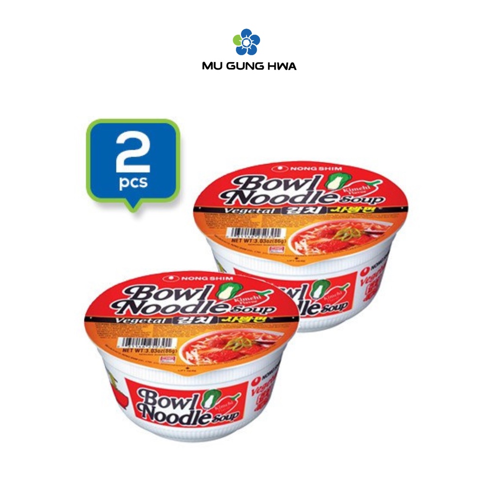 Jual Nongshim Bowl Noodle Soup Kimchi - 86g/2pcs | Shopee Indonesia