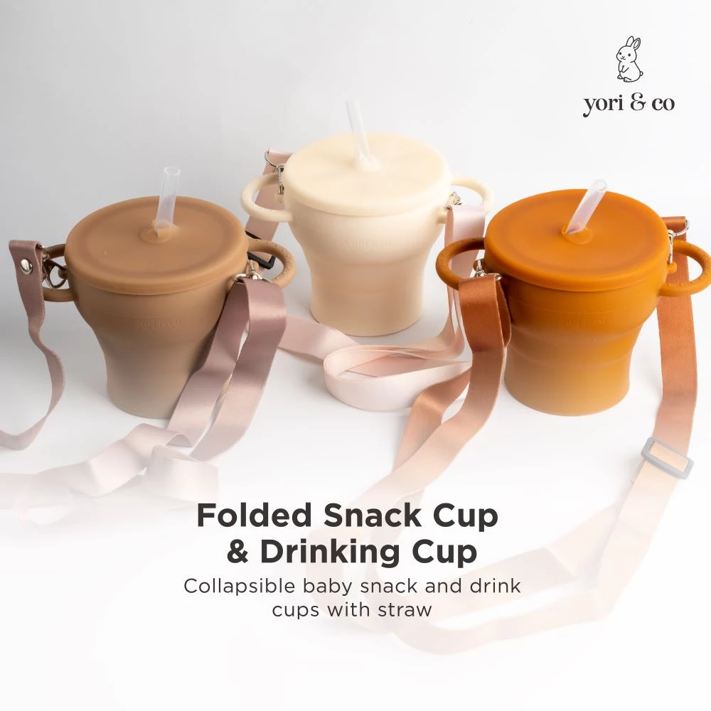 Folded Snack & Drinking Cup - Feeding premium dari Yori & Co