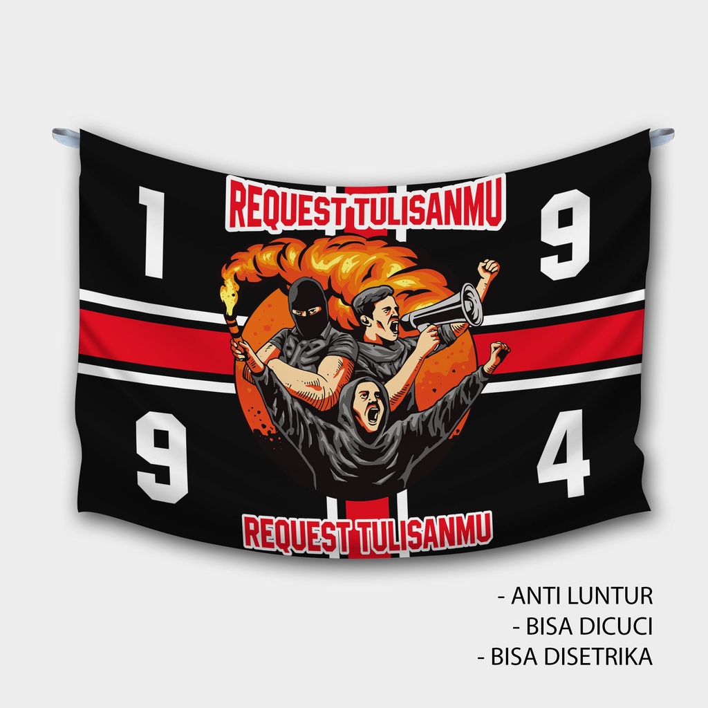 Jual Bendera Suporter Jumbo Bebas Request Bendera Komunitas Bendera Kain Bendera Ultras