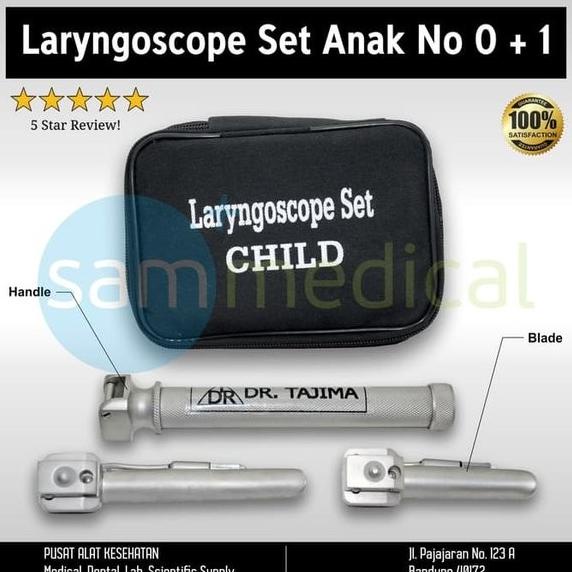 Jual Laryngoscope Child Set No 0 Plus 1 Laringoskop Anak Laryngoscope