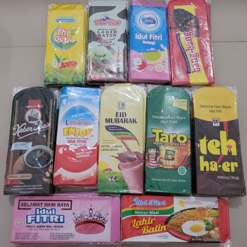 Jual Amplop Lebaran THR Lucu Unik Motif Snack Shopee Indonesia