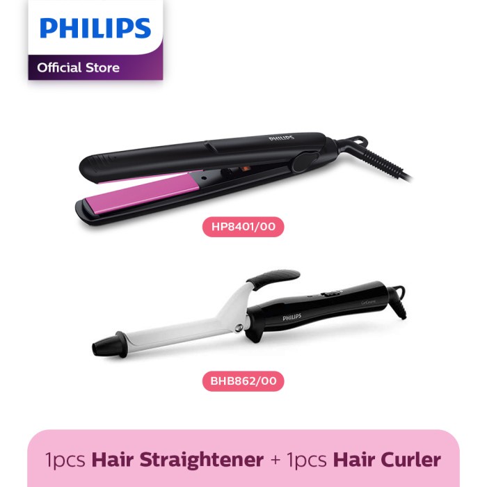Jual PHILIPS BEAUTY SET (STRAIGHTENER + CURLER) | Shopee Indonesia