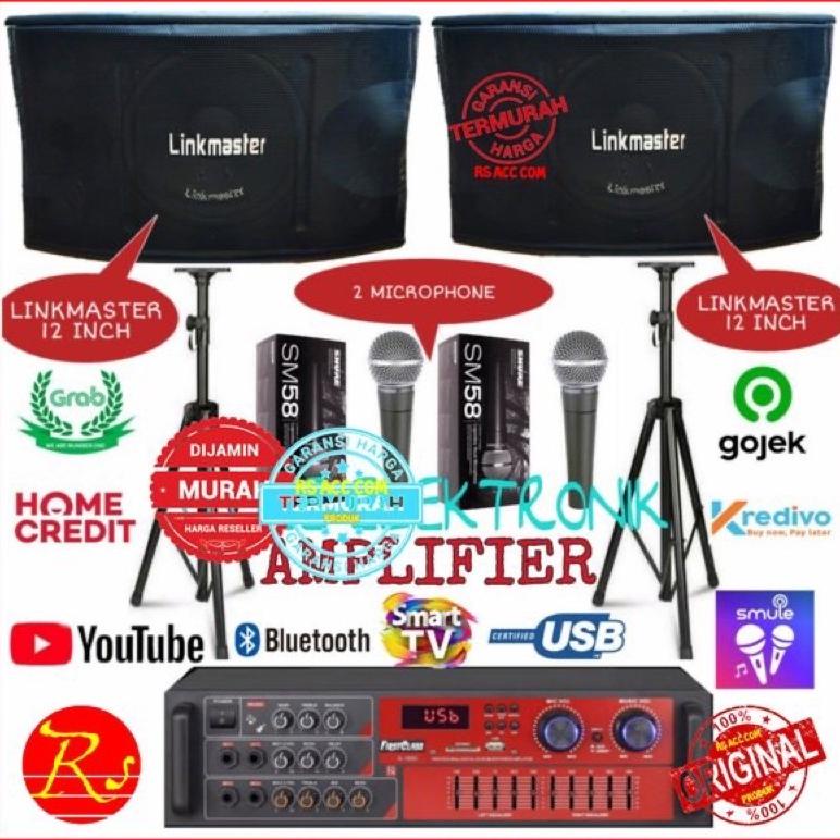 Jual PAKET KARAOKE LINKMASTER 12 IN SMART TV CONNECT AMPLI KARAOKE