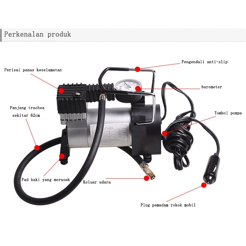 Jual Kompresor Listrik 150PSI Pompa Angin Elektrik Compressor Mobil ...