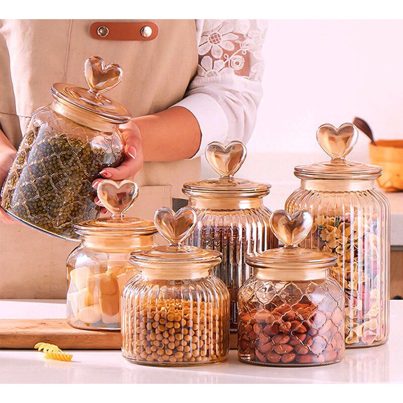 Jual [ME] Toples Kaca Kedap Udara Satuan / Toples Kue Lebaran / Toples