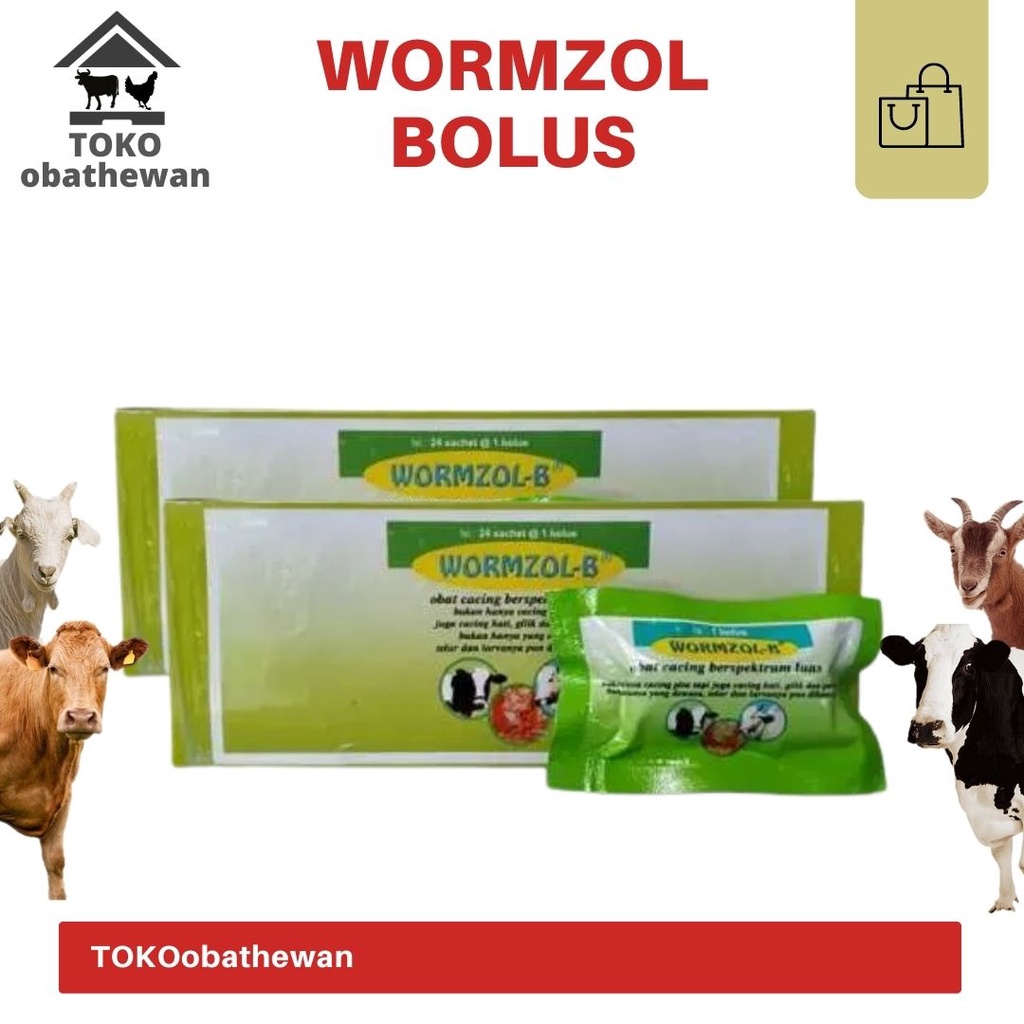 Jual WORMZOL B 1 BOLUS SACHET - Obat Cacing Cacingan Sapi Kerbau Kuda ...