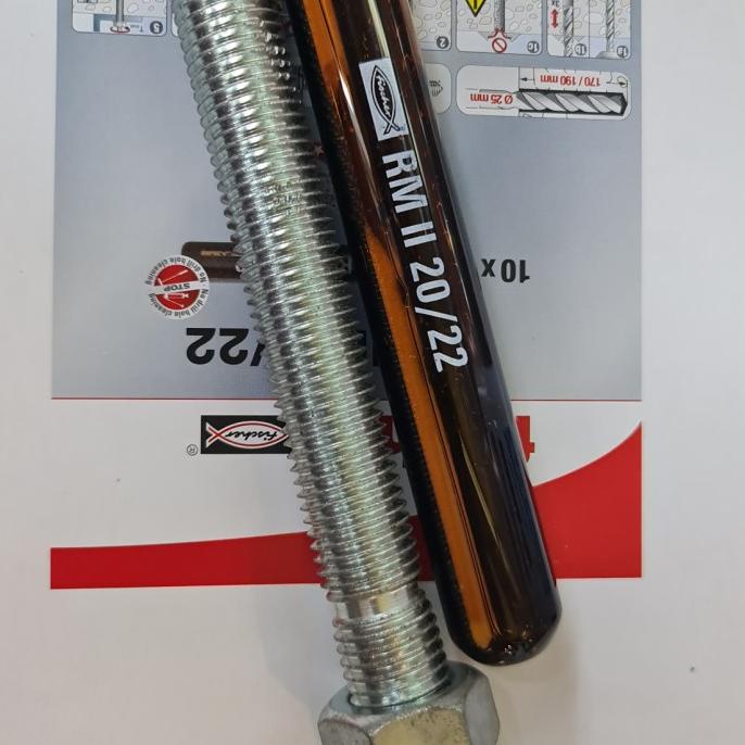 Jual FISCHER CHEMICAL ANCHOR SET (ANCHOR M20 X 260 GRADE 5.8 + RM II