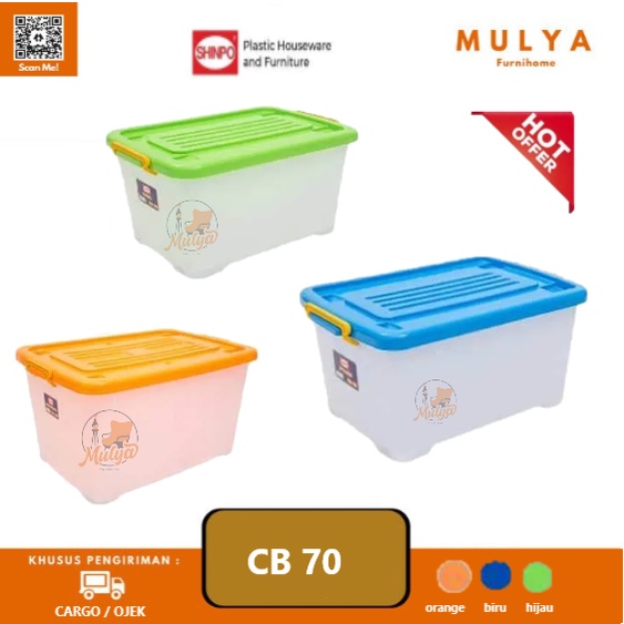 Jual Container Box Shinpo 70l Cb 70 Kontainer Box Kotak Penyimpanan Plastik Shopee Indonesia 9972