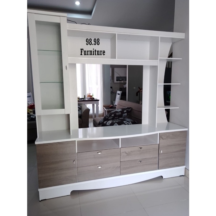 Jual Toppan Lemari Hias Tv Serbaguna Partisi Sekat Ruangan Buffet Etv Shopee Indonesia