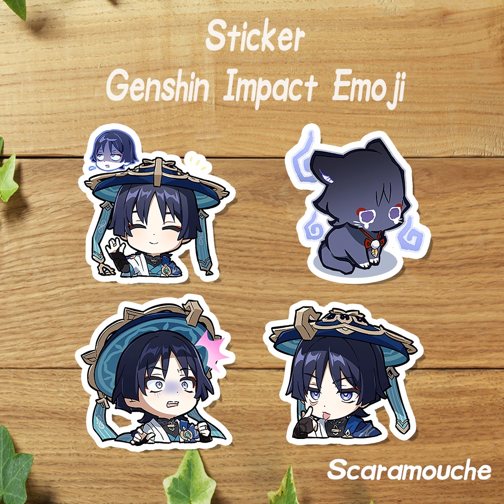 Jual Stiker Genshin Impact Emoji Sticker Vinyl / Sticker Set Genshin ...