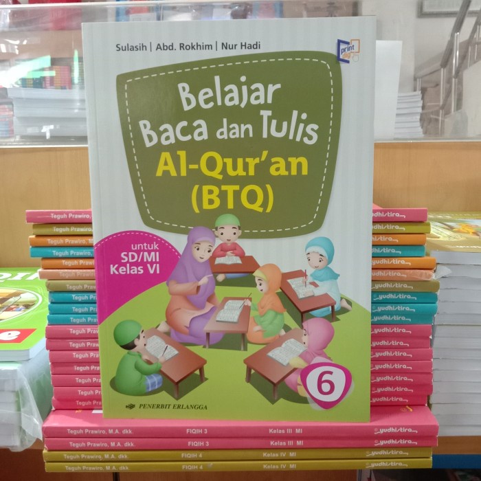 Jual Buku Belajar Baca Dan Tulis Al Qur An BTQ Kelas SD Mi Erlangga Shopee Indonesia