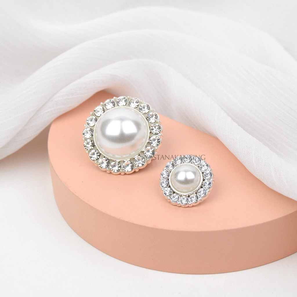 Jual Kancing Pearl Diamond Mewah 23mm | Fancy Button | Kancung Jamur ...