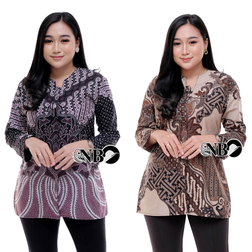 Jual Baju Batik Wanita Modern Atasan Blouse Batik Kerja Kantor Wanita ...