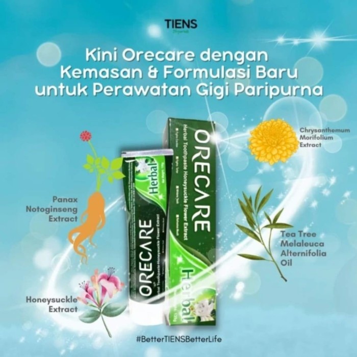 Jual Odol Tiens Herbal Toothpaste Pasta Gigi Tianshi Orecare Terbaru