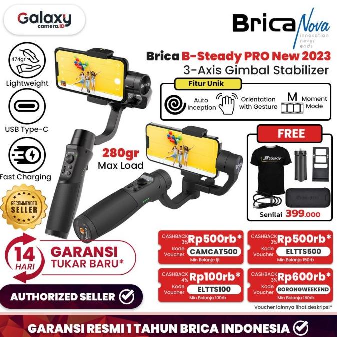 Jual Brica B-Steady Pro New 2023 3-Axis Stabilizer | B-Steady Pro 2023 ...