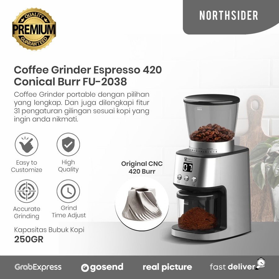 Jual Coffee Grinder penggiling kopi espresso v60 420 conical burr FU