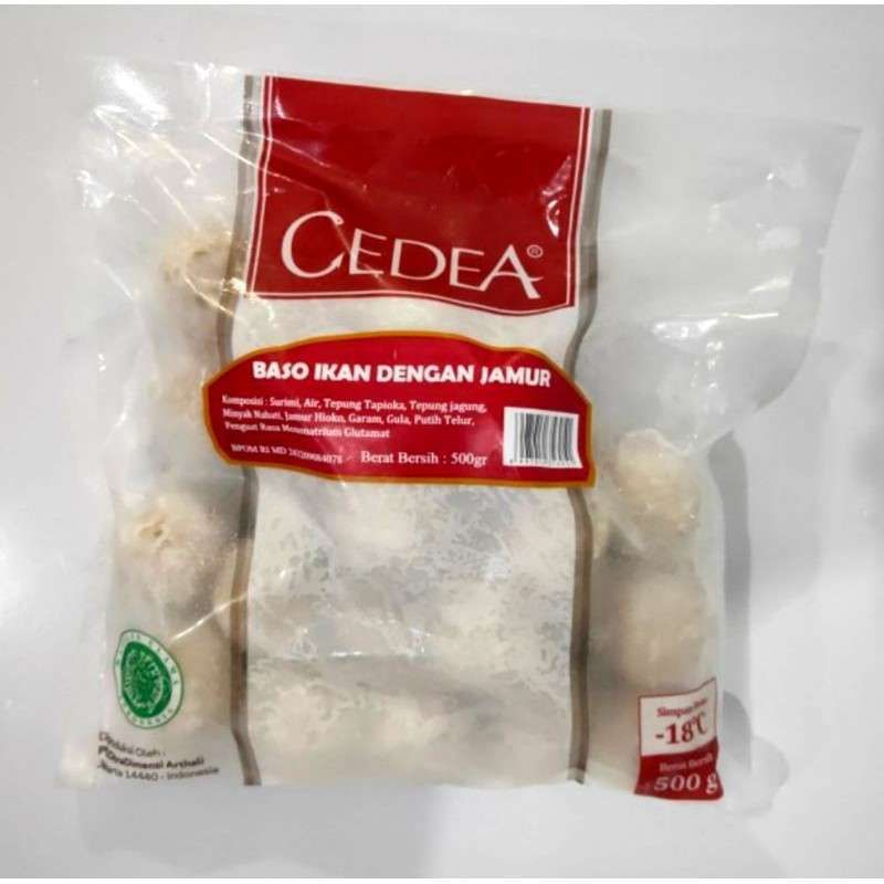 Jual Cedea Baso Ikan Jamur 500 Grm Bakso Makanan Beku Frozen Food