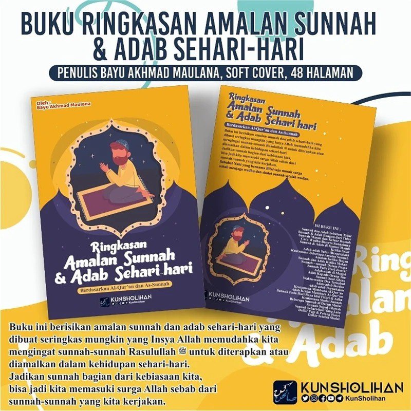 Jual Buku Ringkasan Amalan Sunnah Dan Adab Sehari Hari Kun Sholihan