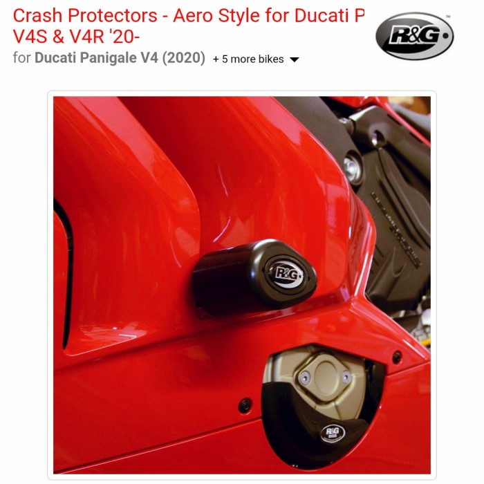 Jual Frameslider Frame Slider Aero Crash R&G RnG Ducati Panigale V4 V4S V4R Shopee Indonesia