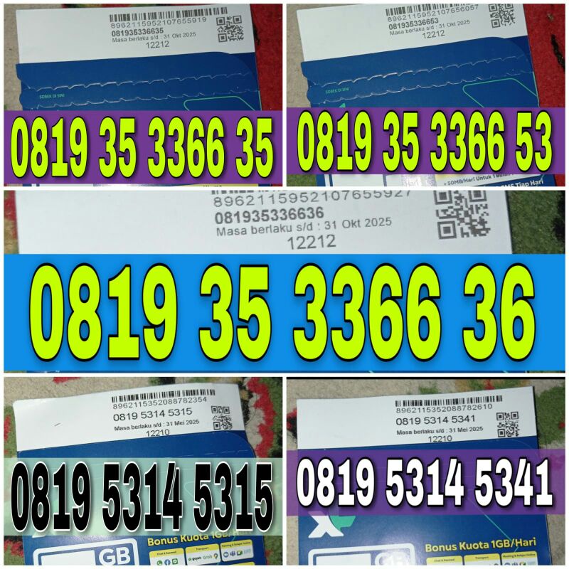 Jual Nomor cantik kartu Xl Angka seri Double Abcd Nomor cantik xl Super