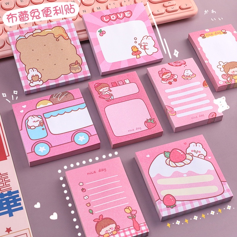 Jual Sticky notes lucu / notepad / sticky note / memopad motif pink ...