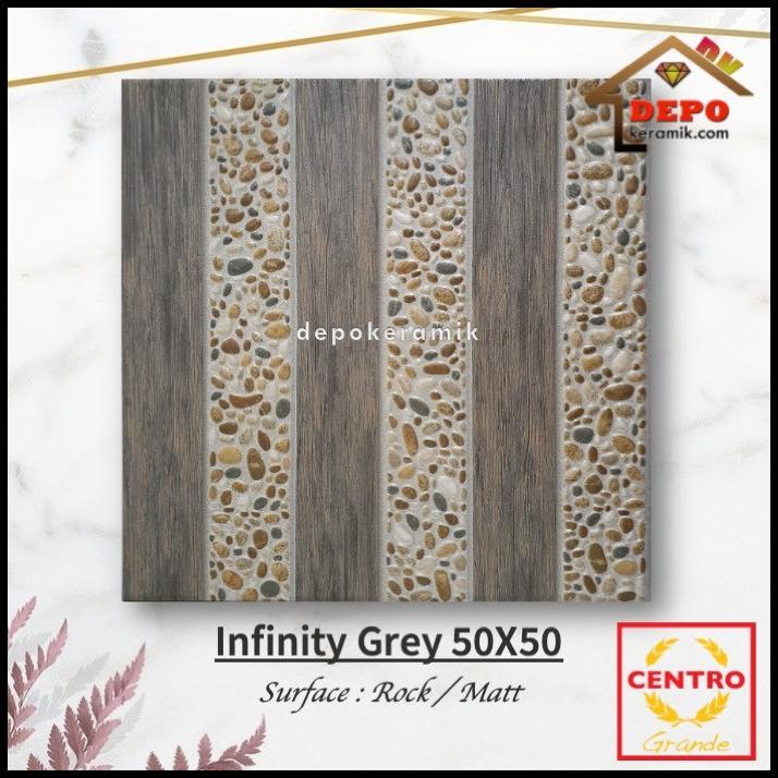 Jual Terbaru Centro Infinity Grey 50x50 Kw1 Keramik Lantai Kasar Motif