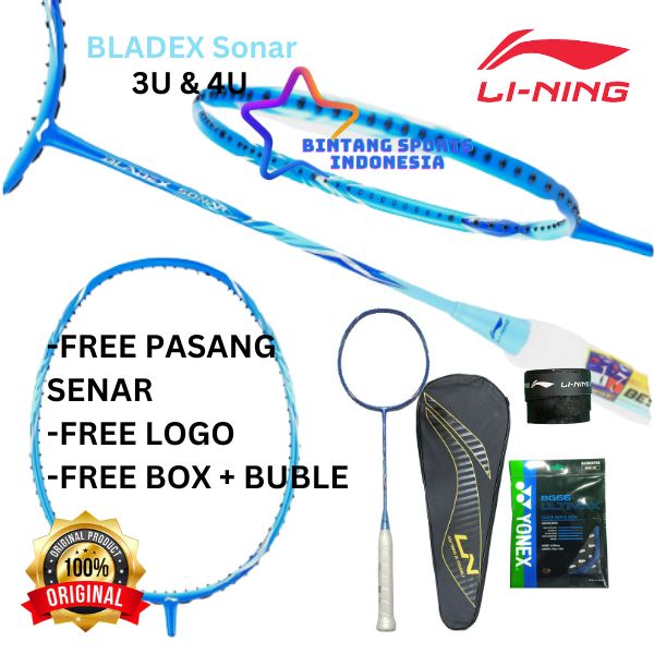 Jual RAKET LINING BADMINTON BULUTANGKIS LINING BLADE X SONAR BLUE ...
