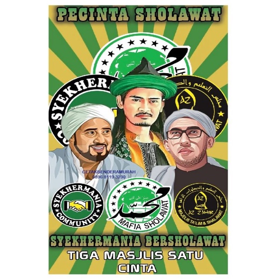Jual BENDERA PRINTING SOLO GIANTFLAG FLAG MINIFLAG MAJELIS SYEKHERMANIA