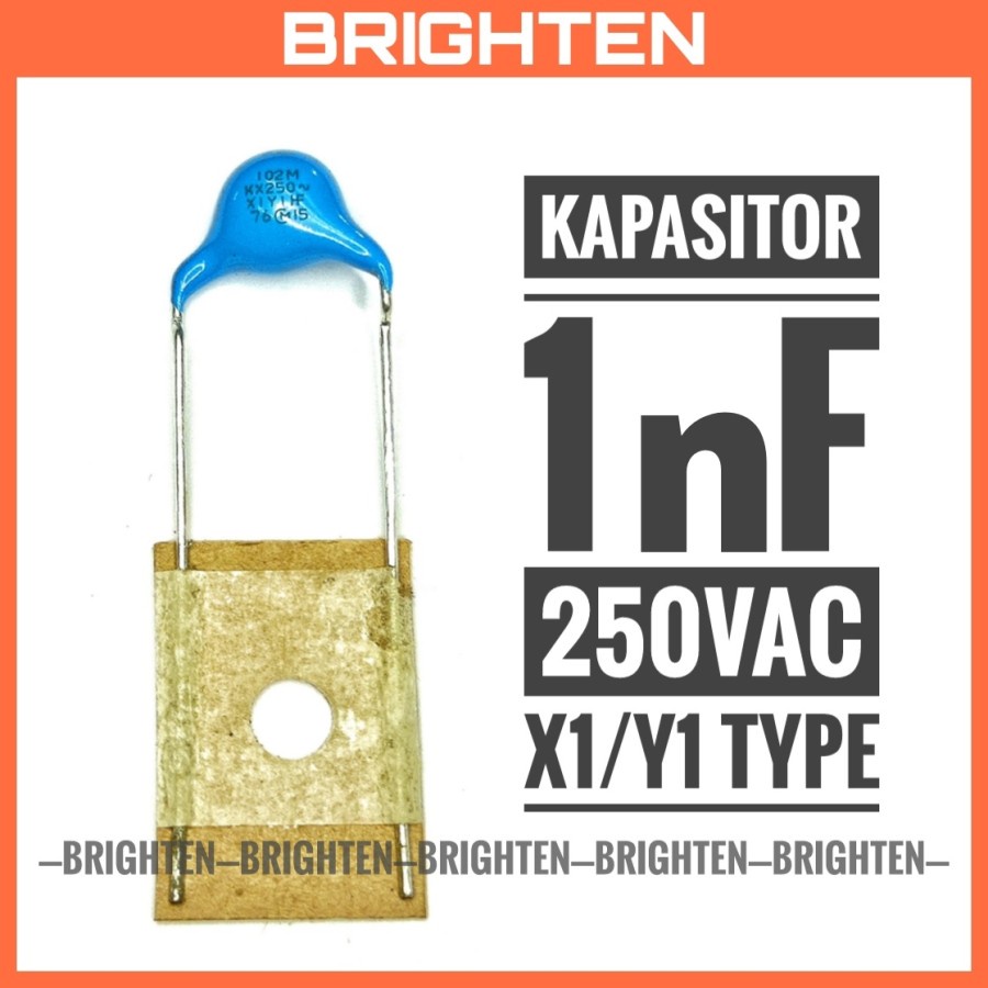 Jual Kapasitor 1nF 250VAC X1 Y1 type 102 250V | Shopee Indonesia
