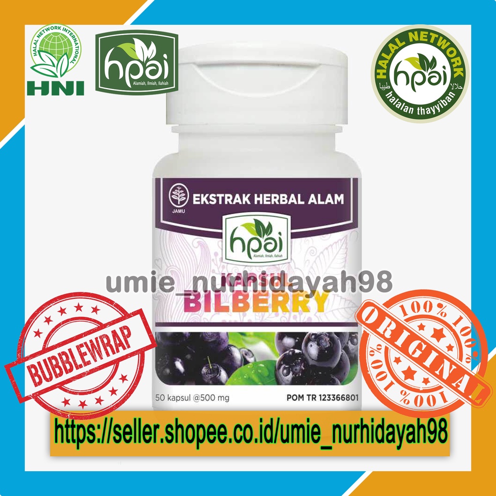 Jual BILBERRY Menjaga Fungsi Retina Mata Melancarkan Darah HNI HPAI