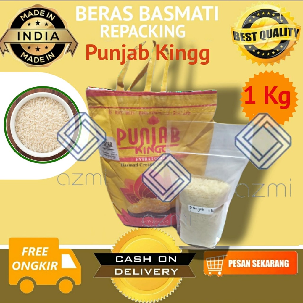 Jual Beras Basmati 1kg Repacking Premium Punjab Kingg original Beras ...